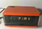 Sankyo Digital Alarm Flip Clock Model 610 Orange Japan Used Vintage