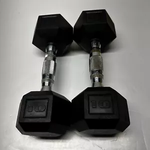 Weider DRH10 10lbs Rubber Hex Dumbbell - Picture 1 of 2