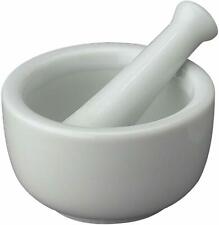 Set To Grind Food Mortar and Pestle Classic Marble Natural Stone White Pesta...