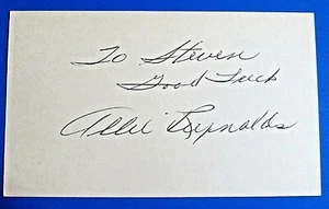 ALLIE REYNOLDS SIGNED 3x5 INDEX CARD ~ NY YANKEES / D. 1994 ~ 100% GUARANTEE - Picture 1 of 1