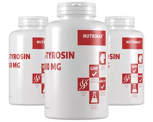 NutrinaX Tyrosin 500mg - 360 Kapseln L-Tyrosin mit Tyrosin Pulver - Bild 1 von 5