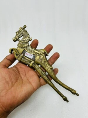 Vintage Brass Hand Made Horse Shape Betel Nut Cutter Old Brass Animal Cutter - Image 1 of 4