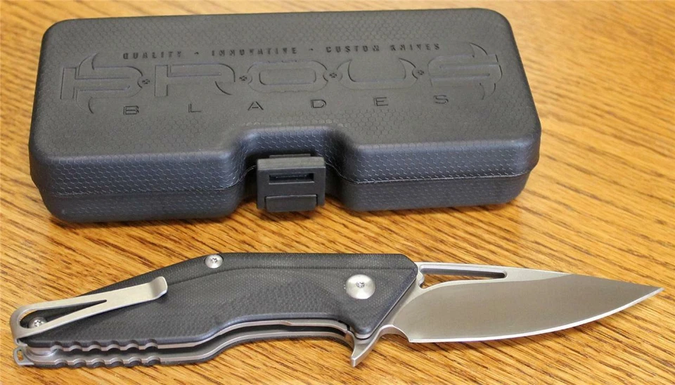 Brous Blades Mini Division Flipper Knife Satin D2 Steel Black G10 PROTOTYPE COA! - Image 1 of 4