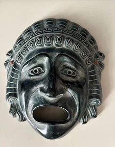 Vintage Decorative Terracotta Greek Tragedy Mask - Picture 1 of 6