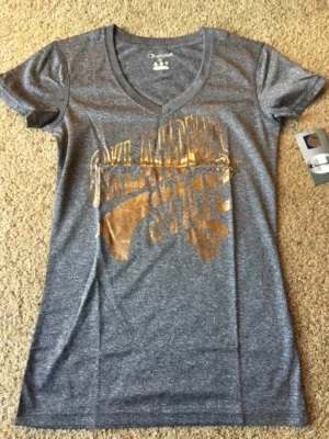 Oklahoma State NCAA ladies Champion V-neck T-shirt, Size XS - Image 1 of 3