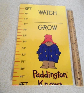 Paddington grafico della crescita dell'orso Paddington da collezione sviluppo bambino 5 piedi x 8 pollici carta sigillata - Foto 1 di 8