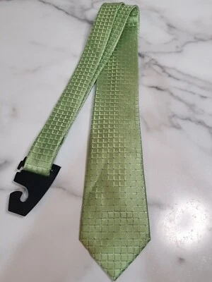 JONES NEW YORK SIGNATURE MEN'S GREEN BLUE GEOMETRIC NECKTIE TIE - Изображение 1 из 3