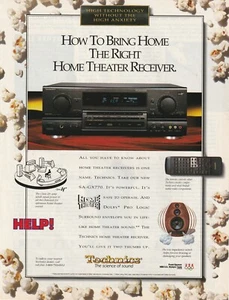 Technics SA-GX770 Heimkino Receiver 90er Jahre Print Werbung 1994 - Bild 1 von 3