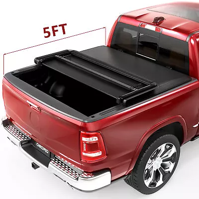 OEDRO 5FT Tri-Fold Tonneau Cover Bed For 2015- 2026 Chevy Colorado GMC Canyon Foto 1 de 4