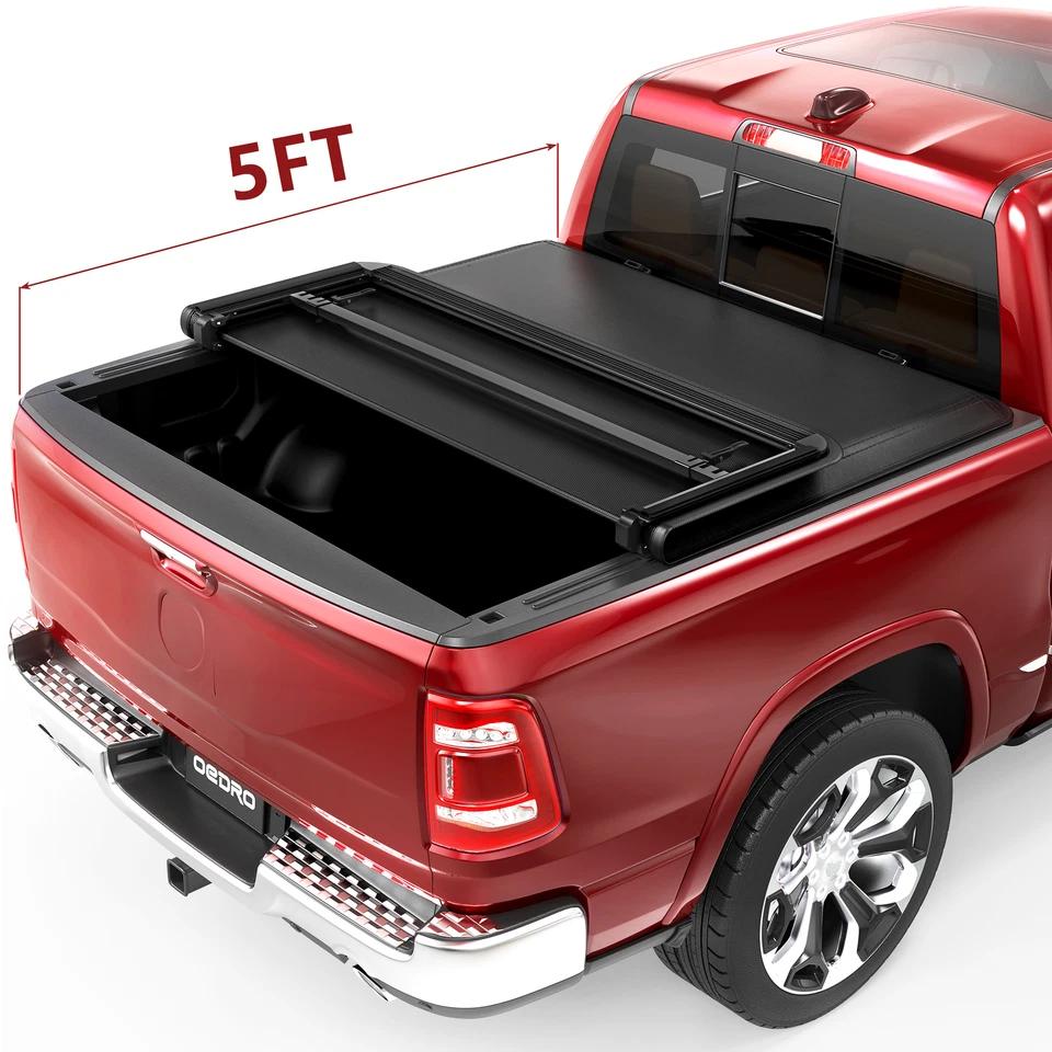 OEDRO 5FT Tri-Fold Tonneau Cover Bed For 2015- 2026 Chevy Colorado GMC Canyon Foto 1 de 4