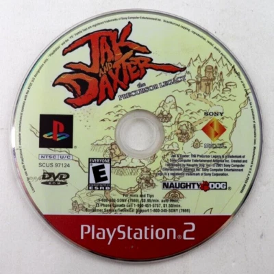 PS2 Jak and Daxter: The Precursor Legacy (Sony PlayStation 2, 2002) Disc Only - Image 1 of 2