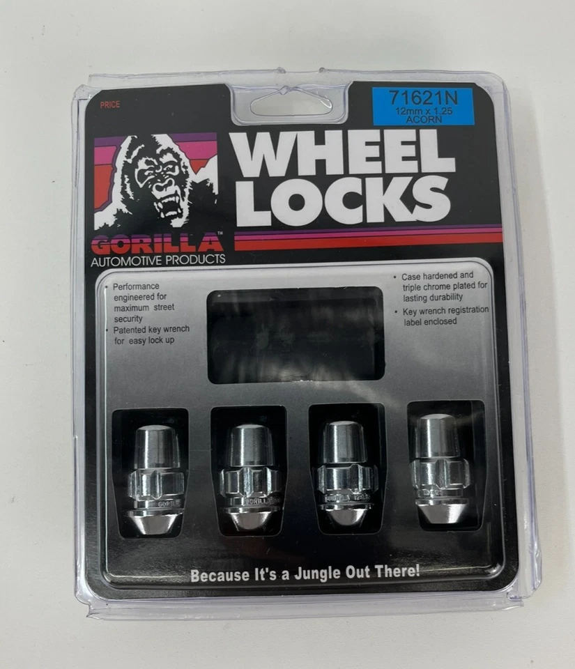 Cerraduras Rueda Gorilla 12mm x 1.25 Rosca Bellota Cromo 12x1.25 71621N NUEVO Foto 1 de 4