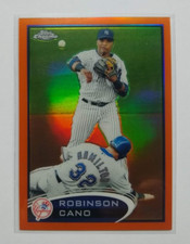 2012 Topps Chrome Robinson Cano Orange Refractor #143 Yankees