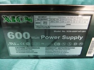 REDUCED! XION 600 WATT POWER SUPPLY TITANIUM NICKEL COATED LED LIGHTS - Picture 1 of 5