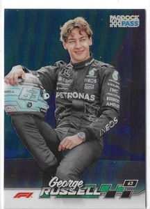 2024 Topps Paddock Pass Formula 1 F1 Chrome George Russell Blue #5 - Picture 1 of 2