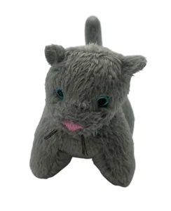 Battat Gray Plush Kitty Cat Toy Embroidered Details Whiskers Handheld 3" - Picture 1 of 7