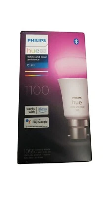 Philips Hue White & Colour Ambiance Single Smart Bulb LED [B22 Bayonet RRp$89.95 - Image 1 of 4