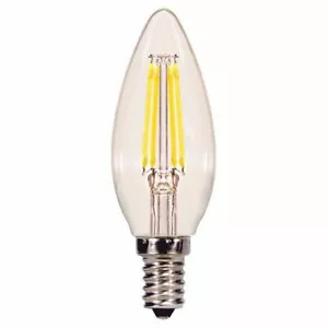 Satco S29877 - 4.5W CTC/LED/27K/CL/90CRI B10 Candelabra E12 base Warm White - Picture 1 of 2