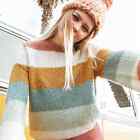 Ghanda Milly Sweater Knit Striped Australian Surf Streetwear Women's Medium Wool