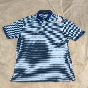Ralph Lauren Poloshirt Herren weiß blau große Größen gestreift kurzarm - Bild 1 von 5