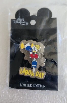 Disneyland 2002 DÍA DEL TRABAJO ~ Pato Donald con Jackhammer LE 1500 PIN ~ ENVÍO GRATUITO Foto 1 de 4