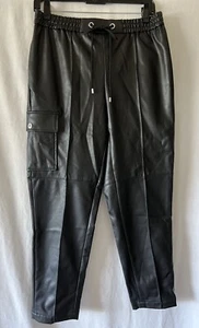 Neu mit Etikett Calvin Klein schwarze Kunstlederhose Größe 6 99 $ - Bild 1 von 8