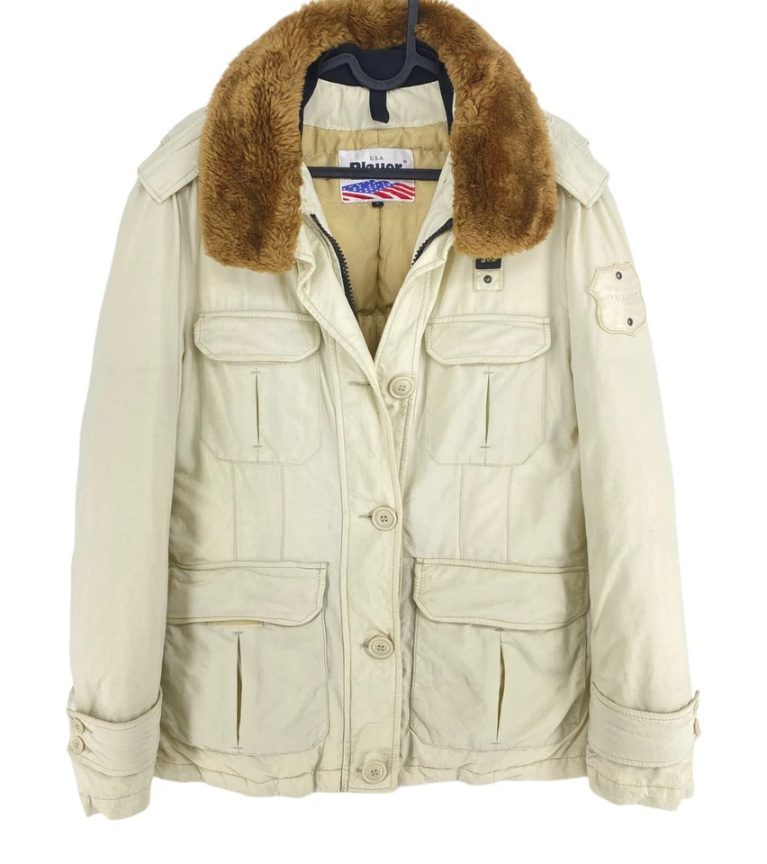 BLAUER Beige Down Jacket Coat Size L - Image 1 of 4