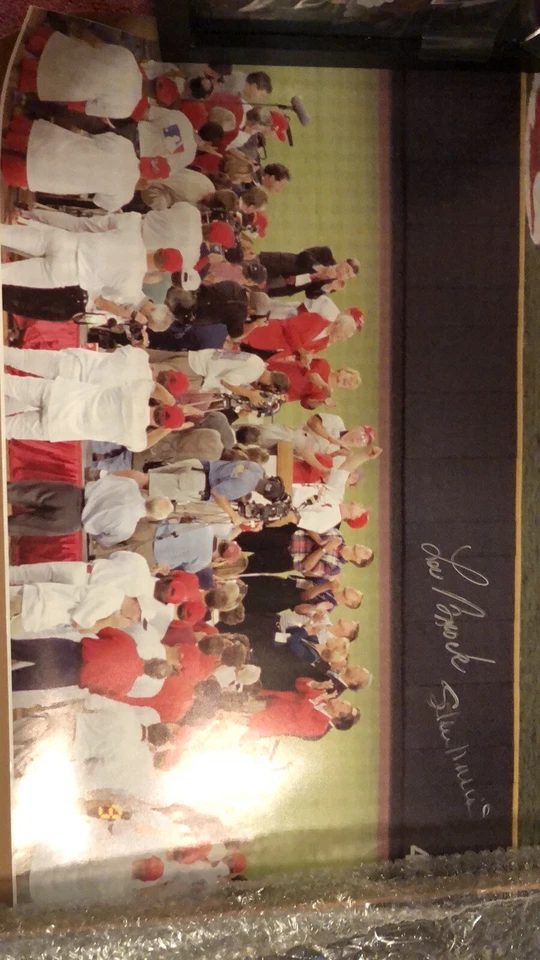 Stan Musial & Lou Brock Autographed Poster  - Image 1 of 1