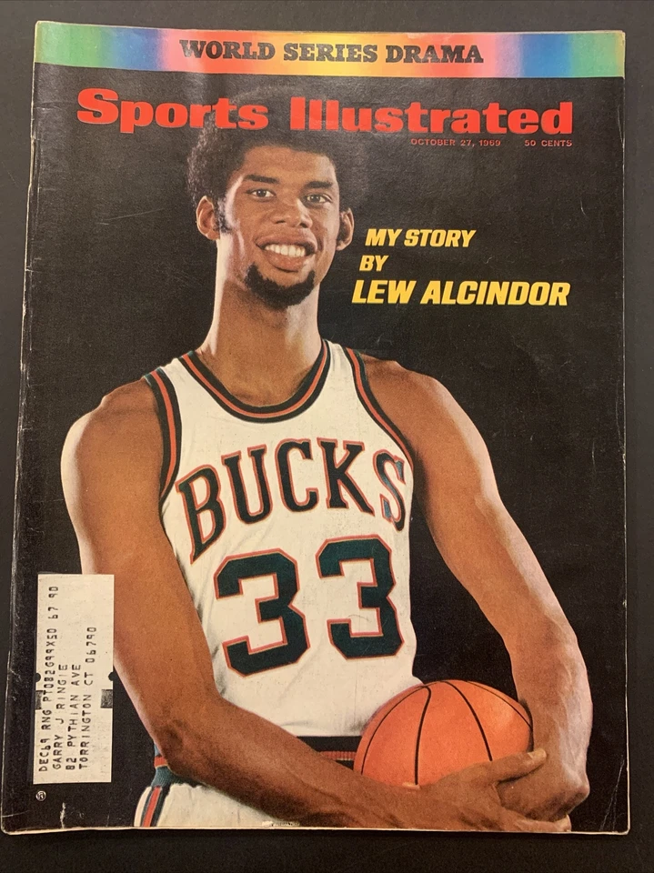 Kareem Abdul Jabbar Lew Alcindor Sports Illustrated October 27 1969 Bucks - Image 1 of 1