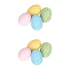  8 Pcs Easter Decorative Eggs Ressurection Chalk Decorations