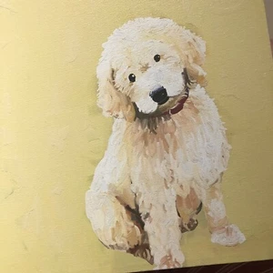 Goldenes Doodle Hundeporträt auf Leinwand Künstlerin Cathy Walters ""Bester Freund"" Giclee - Bild 1 von 7
