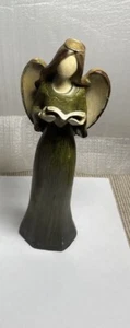 Christmas Angel Green Resin Hand Painted Kirkland's Woodland Collection - Picture 1 of 7