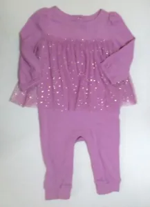 BABY MÄDCHEN BABY GAP LAVENDEL & GOLD STERN TÜLL LONGALL OUTFIT GRÖSSE 6-12 MONATE - Bild 1 von 1