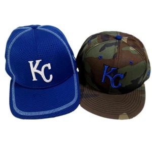 Kansas City Royals Cap 59Fifty 7 1/4 Camo Hat Camouflage New Era Blue Strapback - Picture 1 of 19
