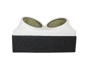 Double 15 fiberglass sub woofer speaker box enclosure carpeted MDF case WHITE - Picture 1 of 6