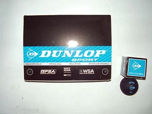 12 DUNLOP INTRO BLUE DOT ENTRY LEVEL SQUASH BALLS WSF AP - Picture 1 of 4