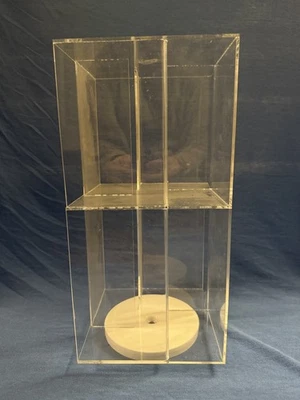 Acrylic Display Stand w/ Lazy Susan Base - Two Tier w/ 8 Compartments - Image 1 of 4
