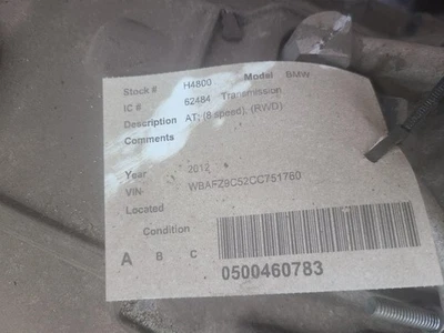 Used Automatic Transmission Assembly fits: 2012 Bmw Bmw activehybrid 5 AT Grade Foto 1 de 4
