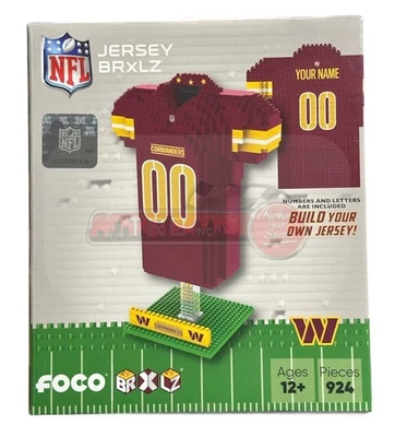 Conjunto de bloques de construcción 3D de camiseta de los Washington Commanders NFL BRXLZ Foto 1 de 4