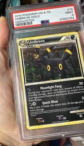 2010 Pokemon HG&SS Undaunted Umbreon Holo w/Swirl 10/90 PSA 9 Mint - Picture 1 of 9