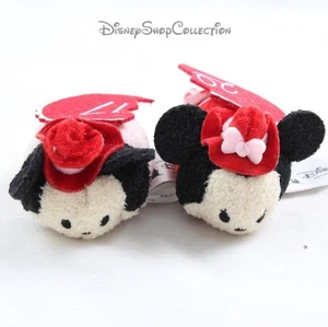 Tsum Tsum Duo Mickey und Minnie DISNEY PARKS Valentinstag Herz 2017 Plüschtier - Bild 1 von 1