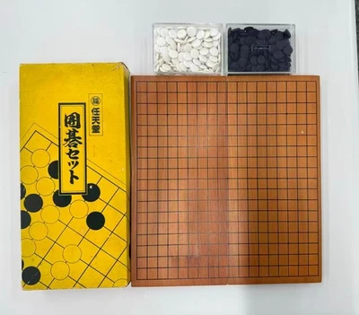 Vintage Japanese Go Game Set Wooden Board Black White Stones Classic Strategy#55 - Image 1 of 4