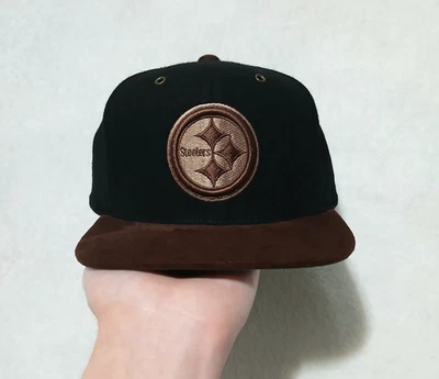 Pittsburgh Steelers Marrón Gamuza Correa Sombrero Colección Mitchell & Ness Vintage Foto 1 de 4