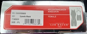Damas Speedo Fastskin LZR Racer Pro Talla 27L Negro Rodilla $280-ETIQUETAS NUEVAS - Imagen 1 de 4