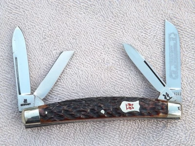 VINTAGE KISSING CRANE KLAAS  BONE 4 BLADE CONGRESS 1749XVIII KNIFE NEVER USED !! - Image 1 of 4