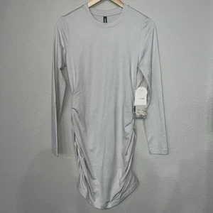Vuori Long Sleeve Halo SALT HEATHER Essential Stretch Knit Dress NWT LARGE - Picture 1 of 7