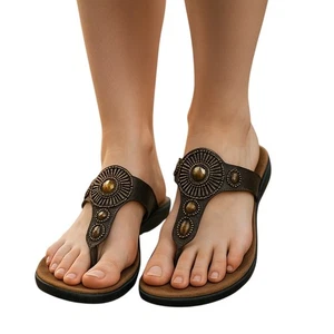 Dansko Perlen Zehenstegsandalen 41 US 10-10,5 Leder Flip Flop Komfort Boho Sommer - Bild 1 von 11
