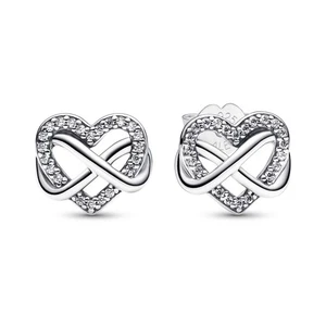 PANDORA Orecchini Cuore Infinito Argento 925 con Zirconia Cubica, 292667C01 - Foto 1 di 1