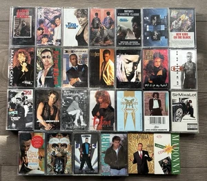 27 Cassette Lot 90s Hip Hop Pop Rap Vanilla Ice Mc Hammer New Kids On The Block - Picture 1 of 3