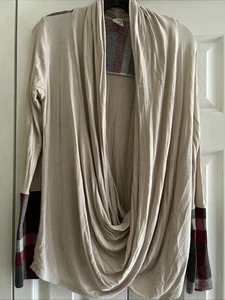 SUN & MOON DRAPIERTES LANGARMSHIRT TIEFER V-AUSSCHNITT MEDIUM - Bild 1 von 3